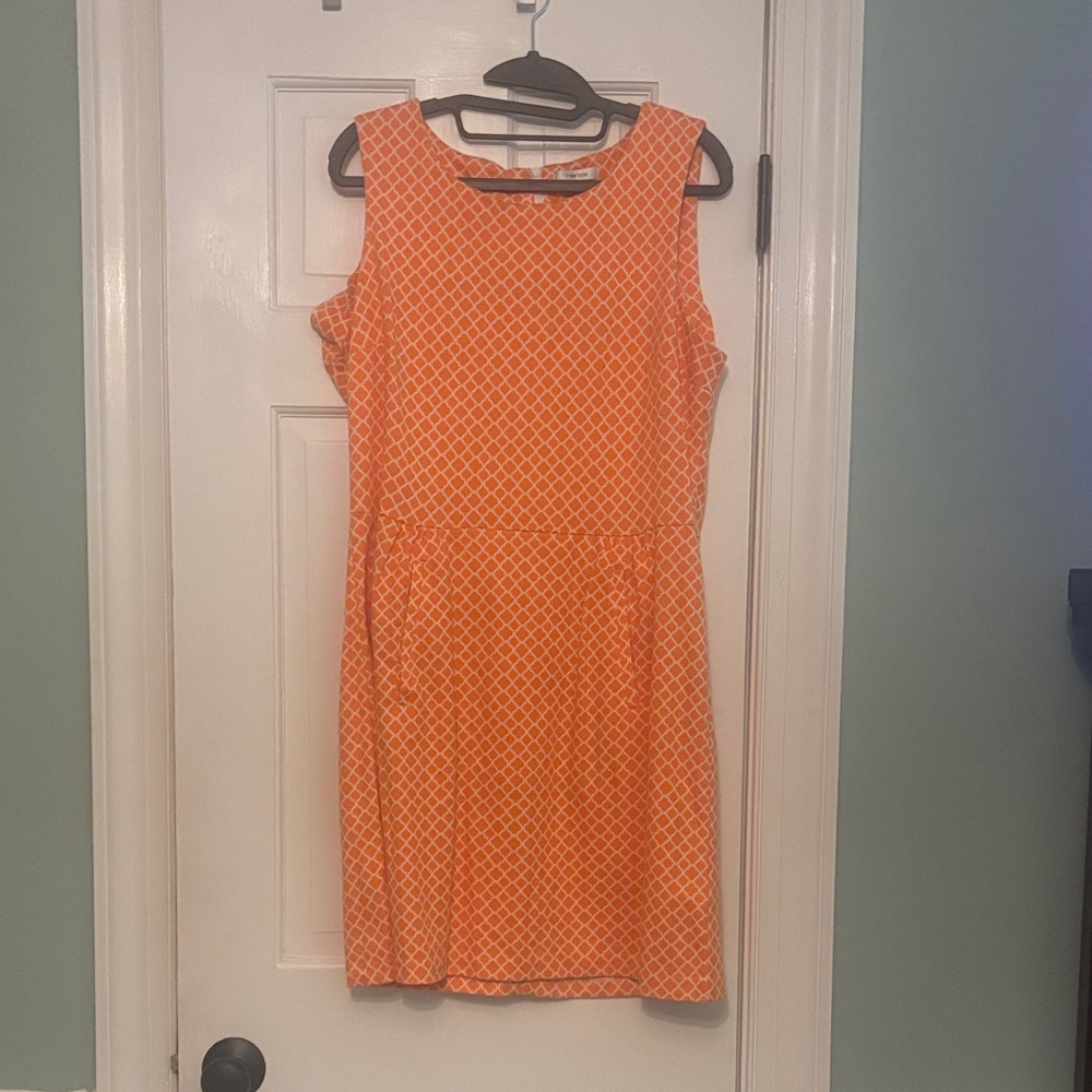 Tyler Boe Vibrant Orange Geometric Mini Dress